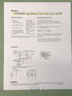 Toto Tet2la32#ss Top Spud Ecopower High Efficiency Toilet Flush Valve 1.28 Gfp