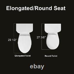 Two-Piece Toilet Round Chair Single Flush ADA Compliant Height 1.28 GPF, 17.3'