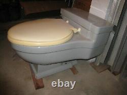 Vintage 1958 Mid century modern Case toilet 1000 series Gray