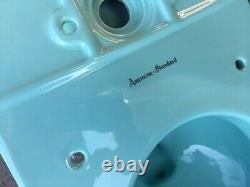 Vintage 1960 American Standard Norwall Wall Hung Toilet Surf Or Turquoise