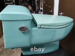 Vintage American Standard Green Vent Away Low Boy Toilet Side Flush Complete