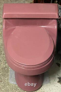 Vintage San Raphael Kohler one piece toilet and 2 hexagon sinks-Raspberry Puree