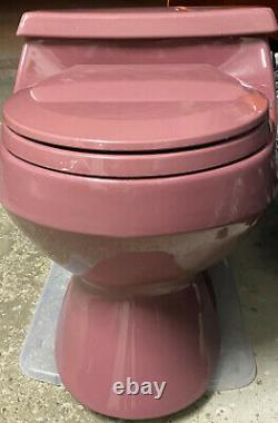 Vintage San Raphael Kohler one piece toilet rare color #53 Raspberry Puree