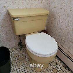 Vintage yellow Kohler wellworth MIDCENTURY TOILET matching sink bowl and tub