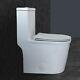 Winzo Modern Compact Small Dual Flush Short Depth One Piece Toilet 12 Rough-in