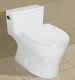 Winzo Wz5024 Modern Elongated One Piece Toilet 1.28gpf Comfort Seat Height White