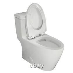 WinZo WZ5028 Elongated Dual Flush One Piece Toilet & Soft Close Seat White