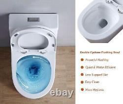 WinZo WZ5079 Small Toilet One Piece Dual Flush For Modern Tiny Bathroom White