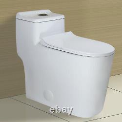 WinZo WZ5080 Modern Dual Flush One Piece Toilet Low Profile Comfort Chair Height