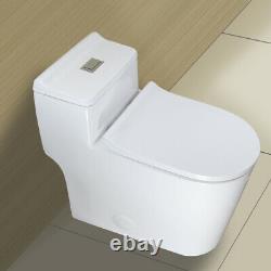 WinZo WZ5080 Modern Dual Flush One Piece Toilet Low Profile Comfort Chair Height