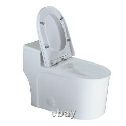 WinZo WZ5082 Modern Low profile One Piece Toilet Single 1.28 Gallons Flush White