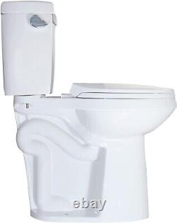 WinZo WZ5888 Two Piece Toilet With 21.25 inches Taller Seat Height Bowl White
