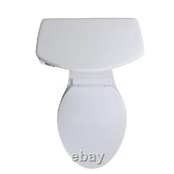 Wonchael 20 inches Extra Tall Elongate Two Piece Toilet Front Side Flush White