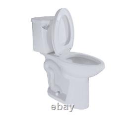 Wonchael 20 inches Extra Tall Elongate Two Piece Toilet Front Side Flush White