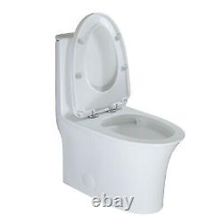 Yingze Modern Dual Flush One Piece Toilet Powerful Flush Easy Clean White (5020)
